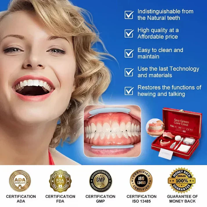 Ends Today: 49% OFF! ⏰ KLENIMORE™ Custom-Fit Smile Support Set — Strong Hold & Natural Look 🦷