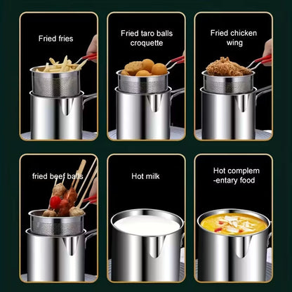 🎉Exclusive offer for our fans! Limited-time low price!🎁Household stainless steel fryer