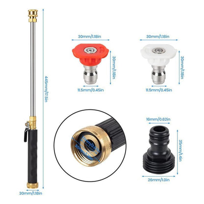 🔥LAST DAY 55% OFF - Jet Nozzle Power Washer for Garden Hose
